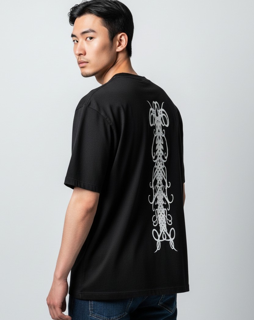 Heavyweight 260gsm Oversized Washed Black Gzeus T-shirt GZ100SP