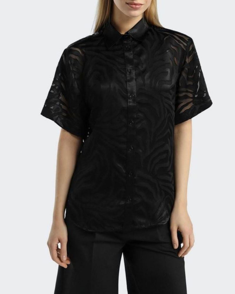 Women's Black Equinox Blouse BOSS 50559630-963