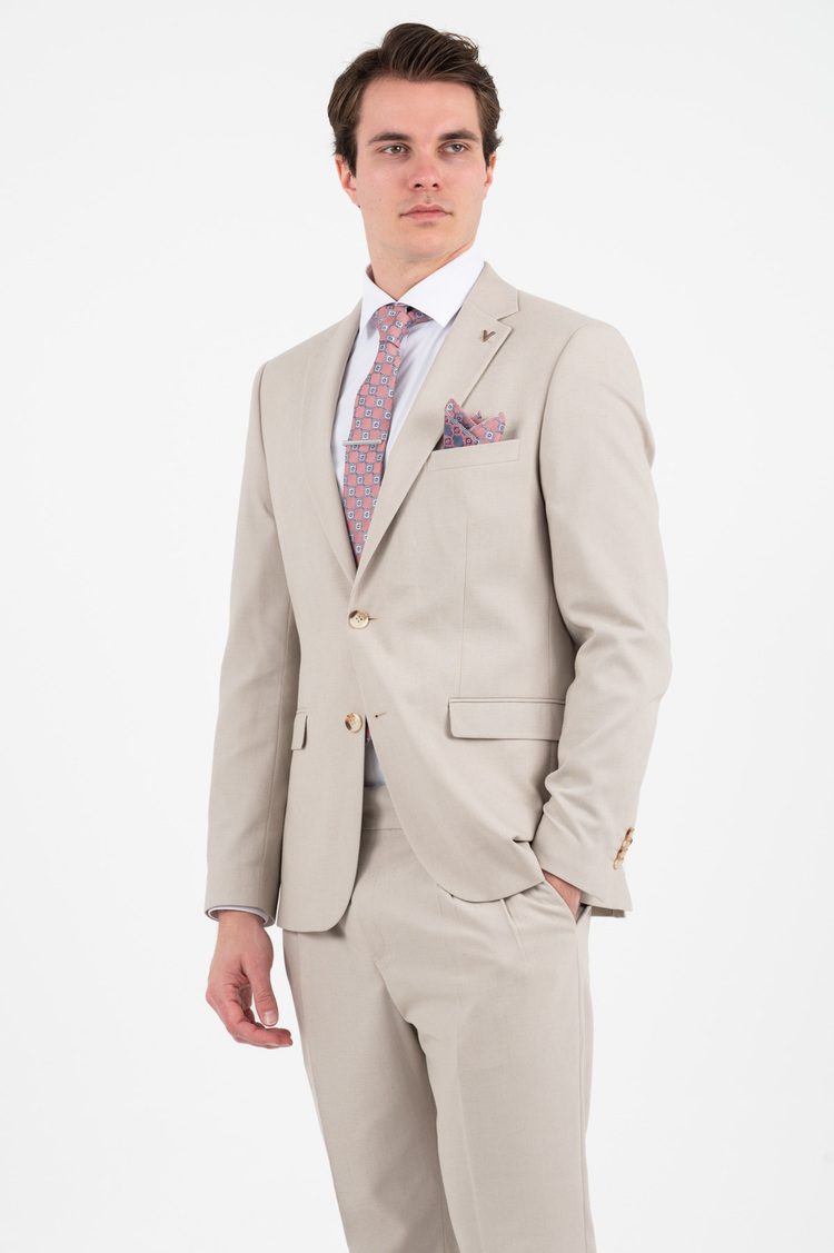 Men's Beige Suit Vittorio LIVORNO-BEIGE