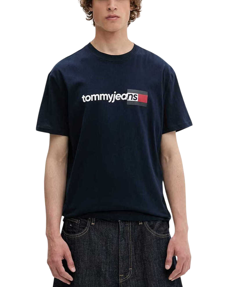Men's Navy Blue Tjm Reg Entry DNA Ss Tee Tommy Jeans DM0DM23406-C1G
