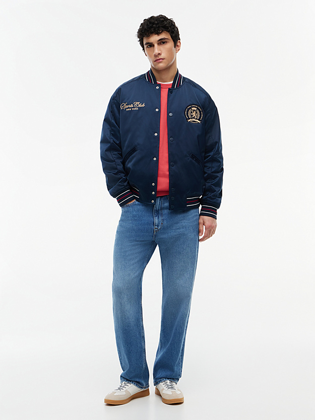 Men's Navy Blue Tjm Souvenir Bomber Jacket Tommy Jeans DM0DM23220-C1G