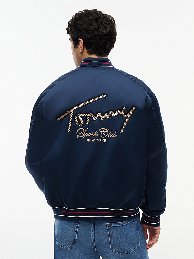 Men's Navy Blue Tjm Souvenir Bomber Jacket Tommy Jeans DM0DM23220-C1G