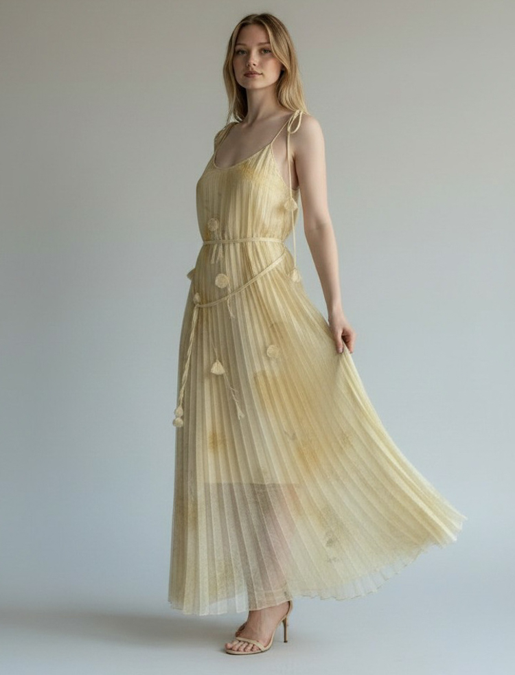 Women's Yellow Dress Emporio Co. MF-104