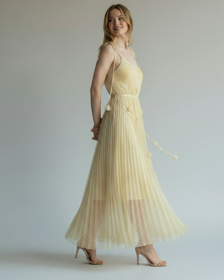 Women's Yellow Dress Emporio Co. MF-104