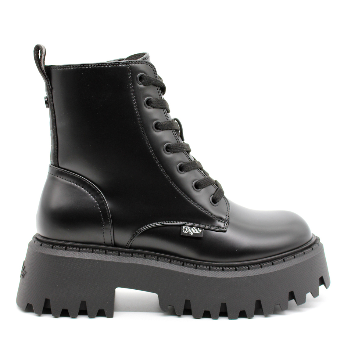 Women's Black Aspen Lace Up Boots Buffalo BUF1622588-BLACK