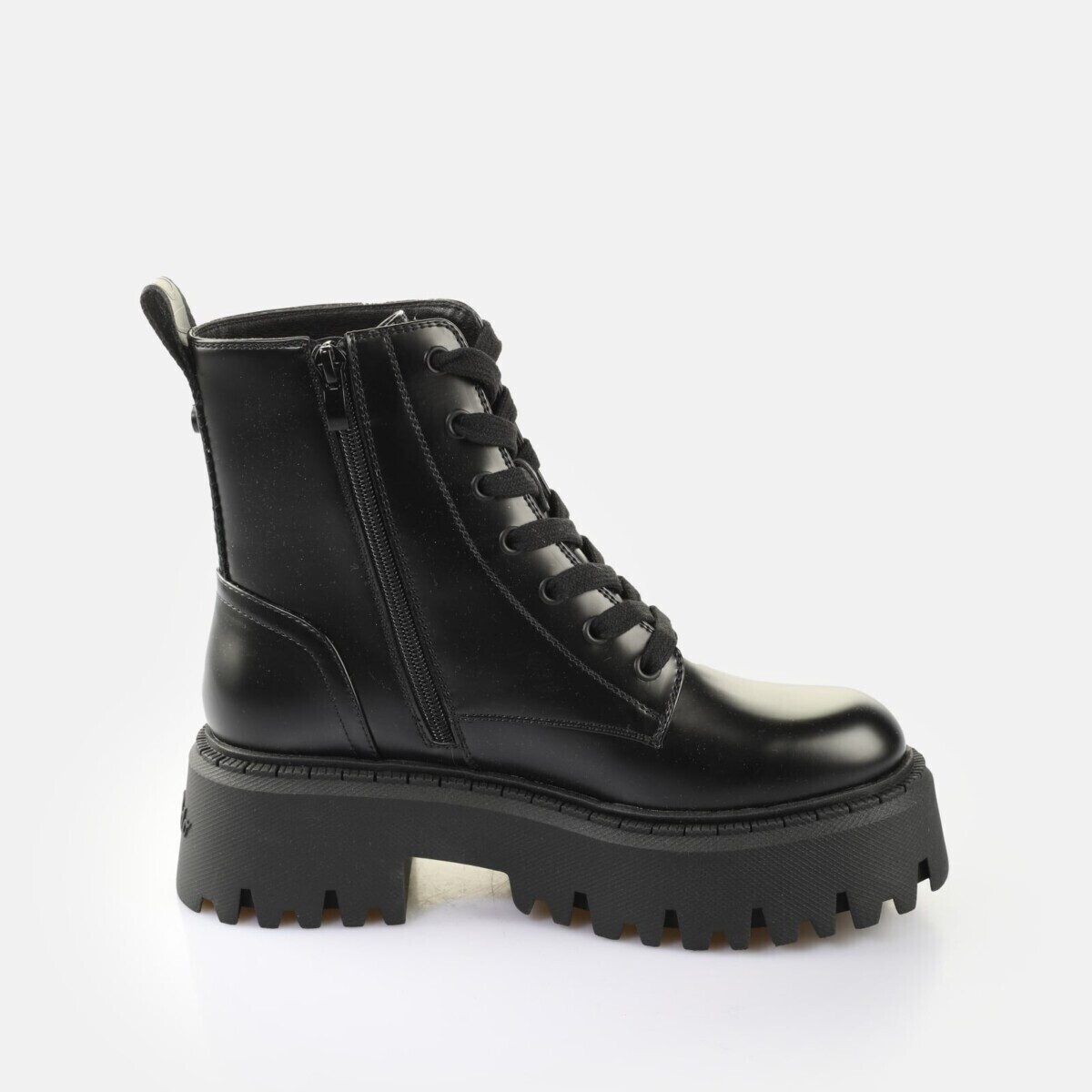 Women's Black Aspen Lace Up Boots Buffalo BUF1622588-BLACK