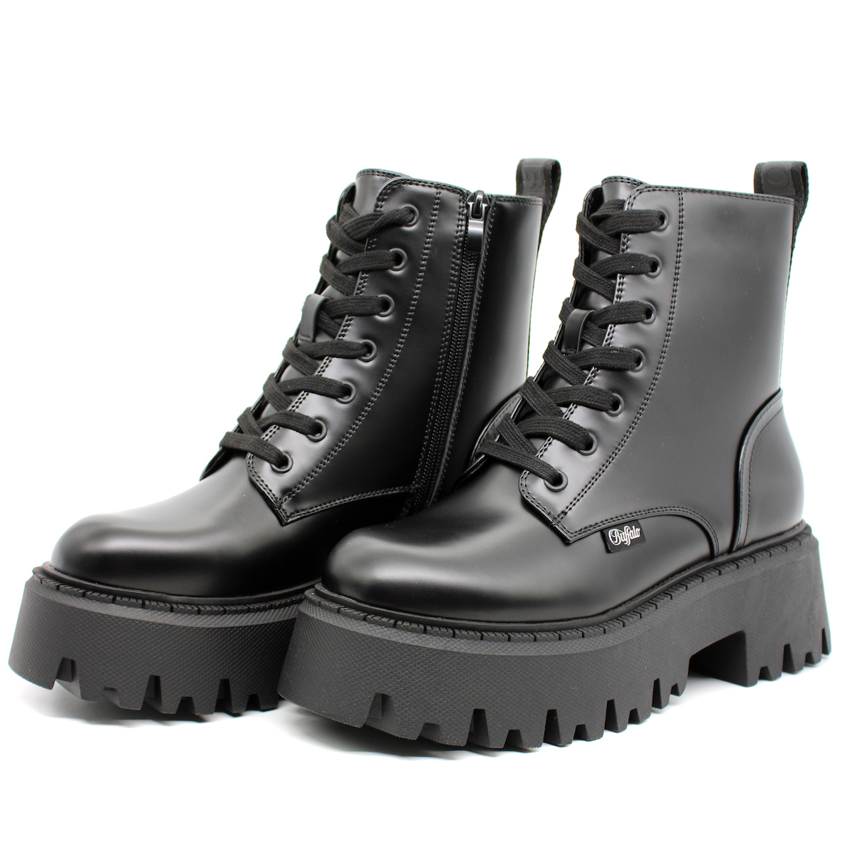 Women's Black Aspen Lace Up Boots Buffalo BUF1622588-BLACK