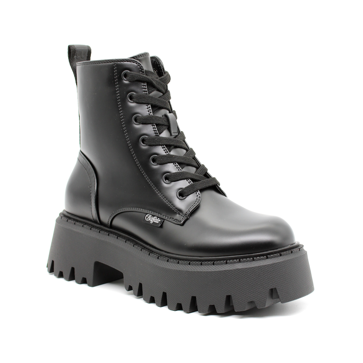 Women's Black Aspen Lace Up Boots Buffalo BUF1622588-BLACK