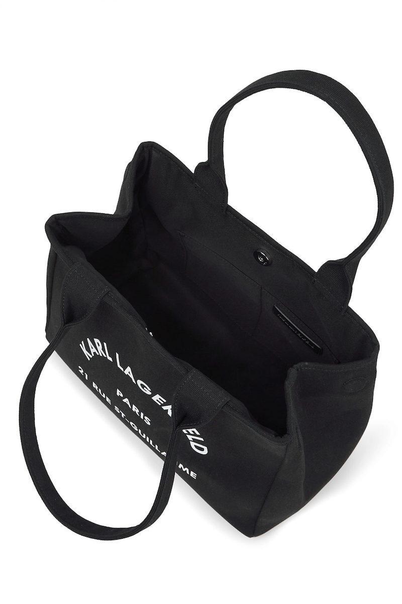 Women's Black K/RSG CONVERTIBLE TRAPEZE TOTE Bag Karl Lagerfeld B1W50010-999 Black