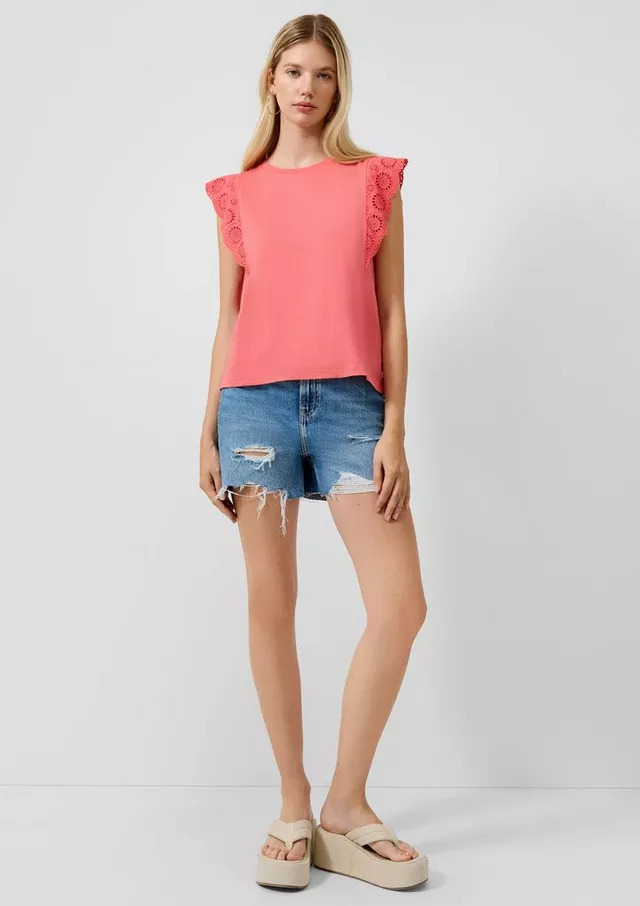 Women's Light Red Sleeveless T-shirt S.Oliver 2180391-3101