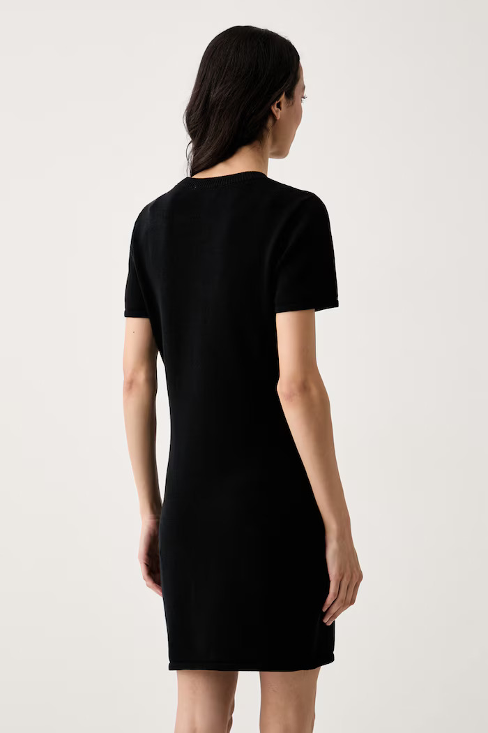 Γυναικείο Κοντομάνικο Φόρεμα Μαύρο Calvin Klein LV047G333G-UB1