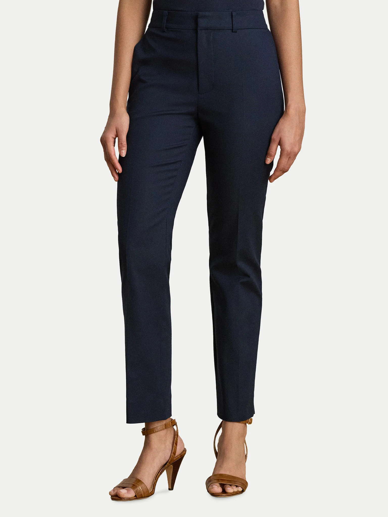 Women's Navy Blue Woven Pants Ralph Lauren 200P14610004-Navy