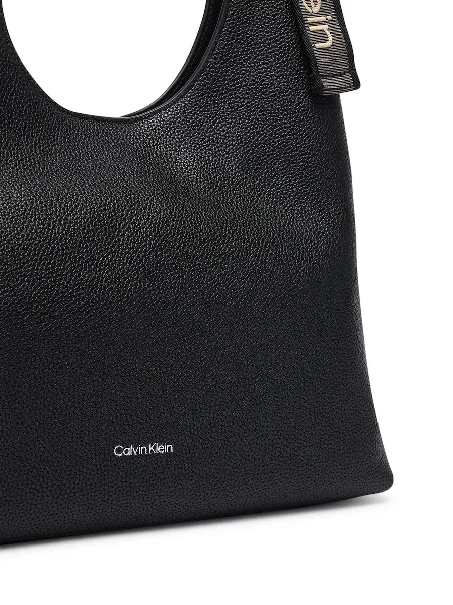 Women's Black Webbing Adj Strap Large Shoulder Bag Calvin Klein LV04F3643G-UB1