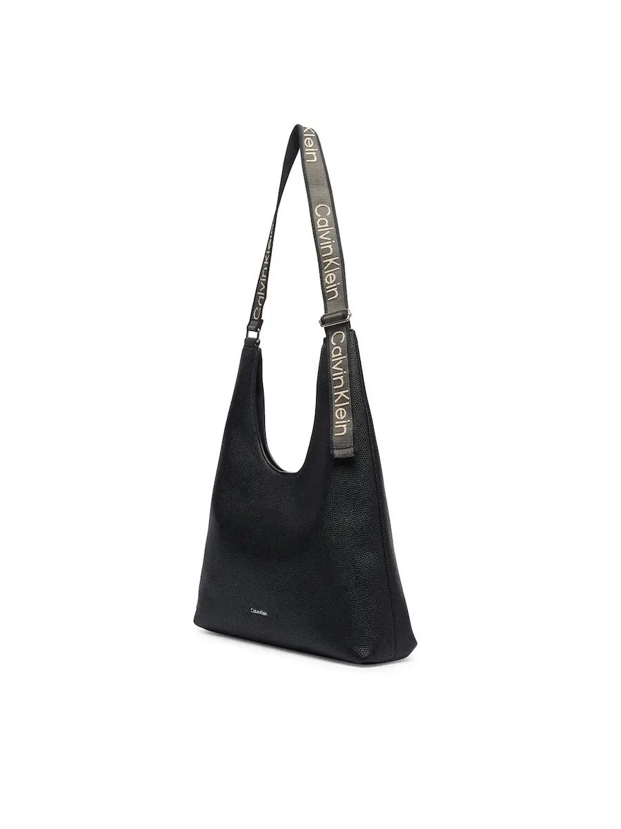 Women's Black Webbing Adj Strap Large Shoulder Bag Calvin Klein LV04F3643G-UB1