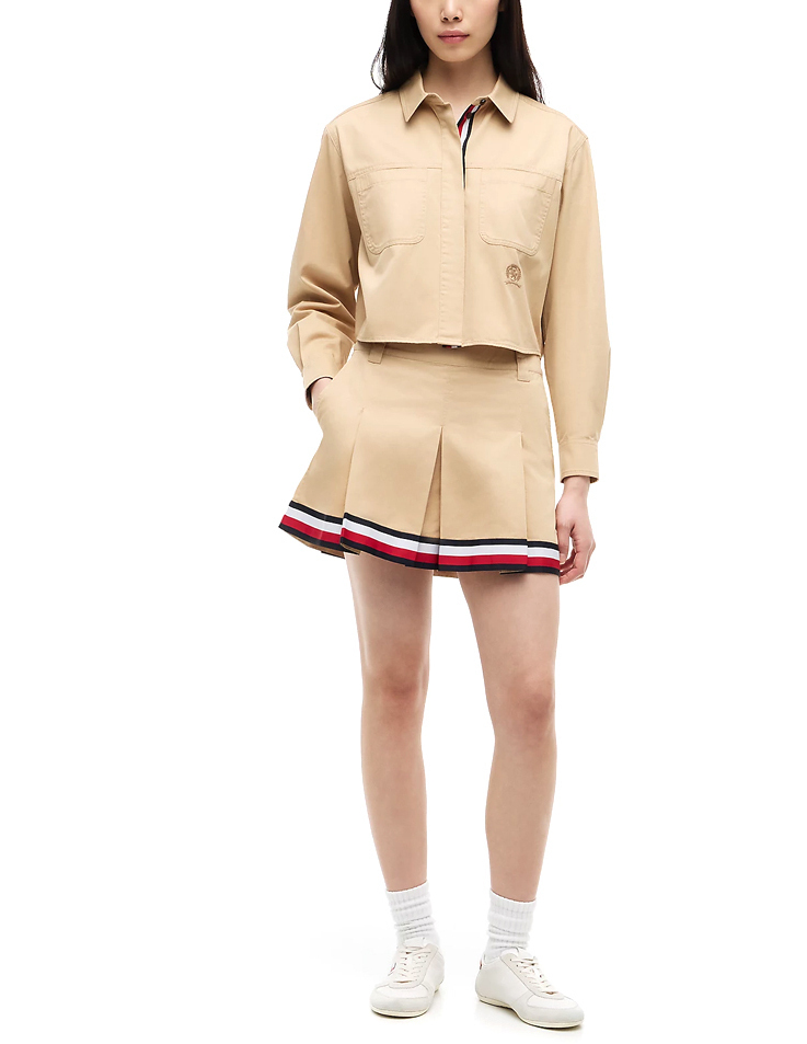 Women's Beige TJW RWB Tape Mini Skirt Tommy Jeans DW0DW22969-AB9