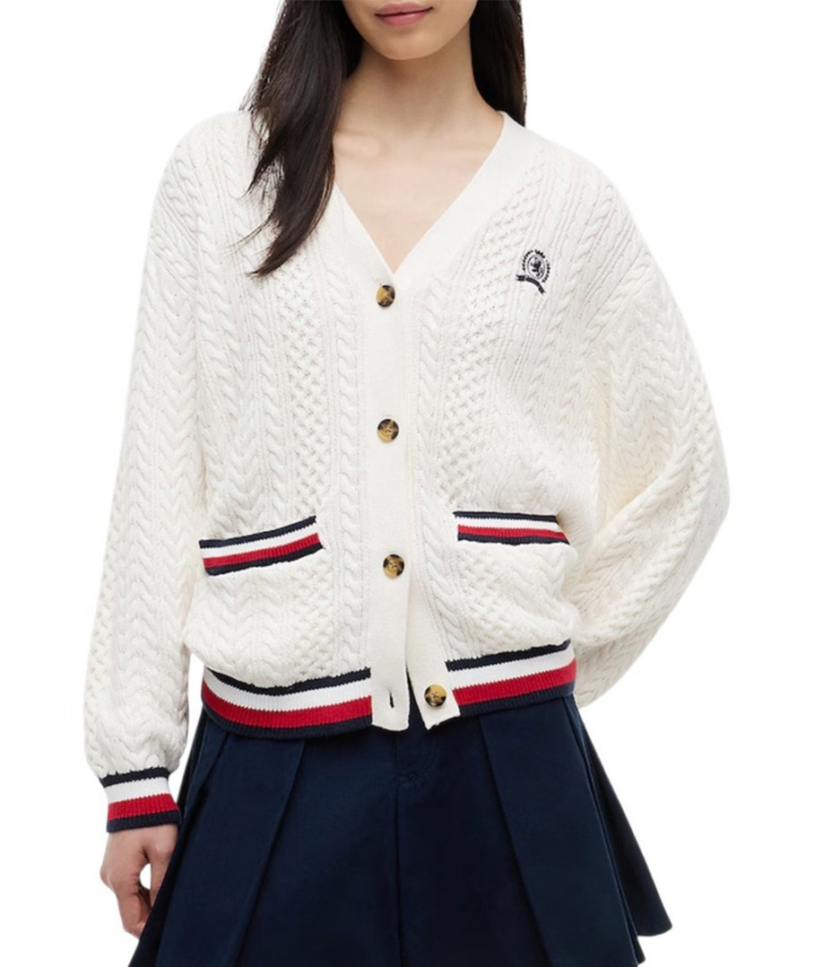 Γυναικεία Ζακέτα Λευκή Tommy Jeans DW0DW22934-YBH