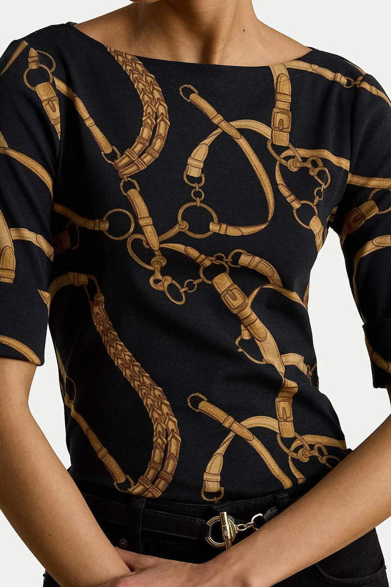 Γυναικείο T-shirt Μαύρο Ralph Lauren 200P13948001-Black