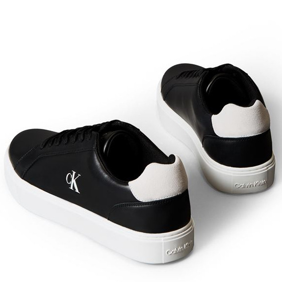 Ανδρικά Δερμάτινα Sneakers Μαύρα Calvin Klein YM0YM01435-0GM