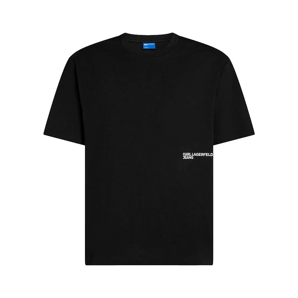 Men's Black KLJ RELAXED GRADIENT LOGO TEE Karl Lagerfeld Jeans B3M17009-999 Black