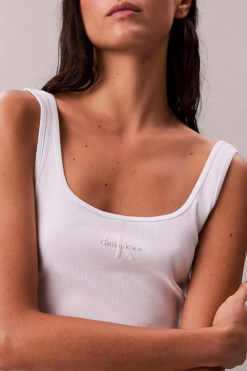Γυναικείο Tank Top Λευκή Calvin Klein LV047A804G-YAA