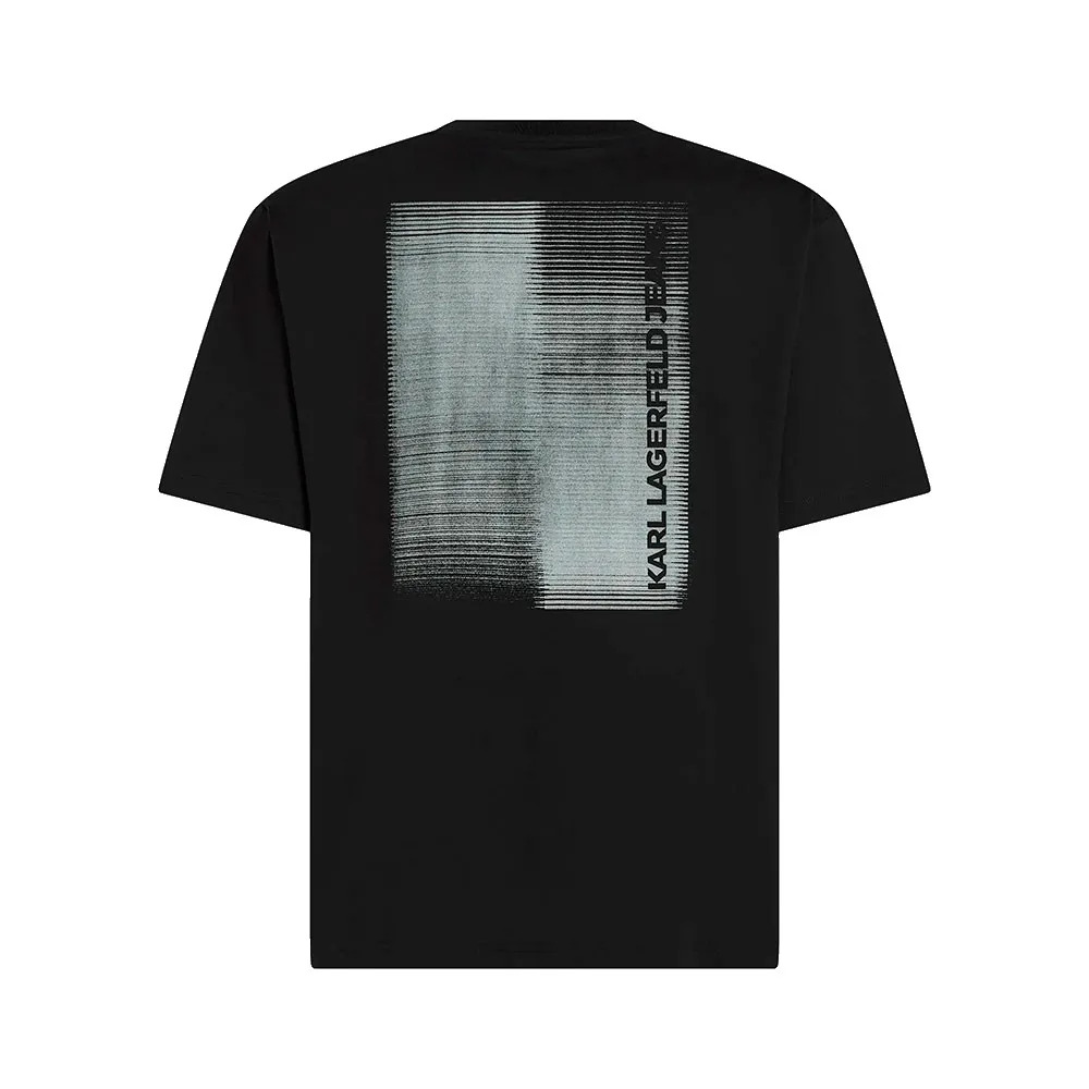 Men's Black KLJ RELAXED GRADIENT LOGO TEE Karl Lagerfeld Jeans B3M17009-999 Black