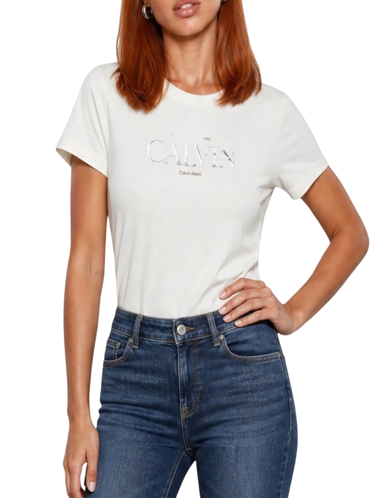 Γυναικείο T-shirt Λευκό Calvin Klein LV047G806G-YAS