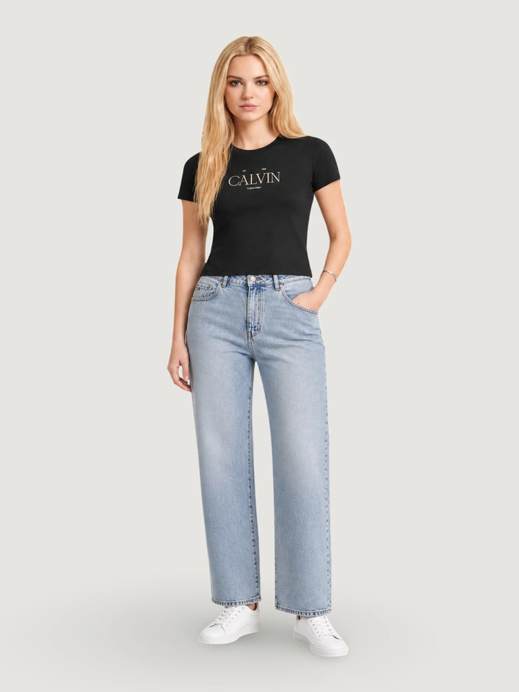 Γυναικείο T-shirt Μαύρο Calvin Klein LV047G806G-UB1