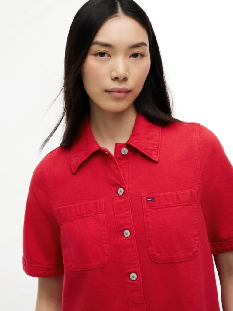 Women's Red TJW Twill A-Line Dress Ext Tommy Jeans DW0DW22847-XK9