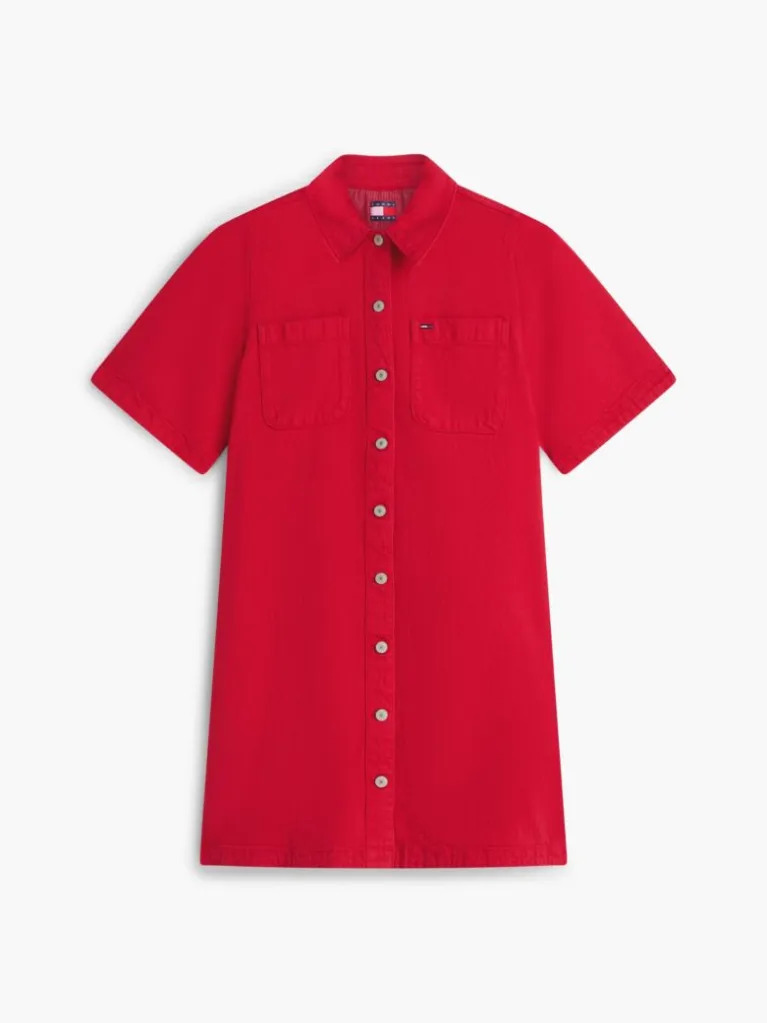 Women's Red TJW Twill A-Line Dress Ext Tommy Jeans DW0DW22847-XK9