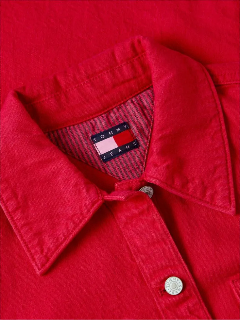 Women's Red TJW Twill A-Line Dress Ext Tommy Jeans DW0DW22847-XK9
