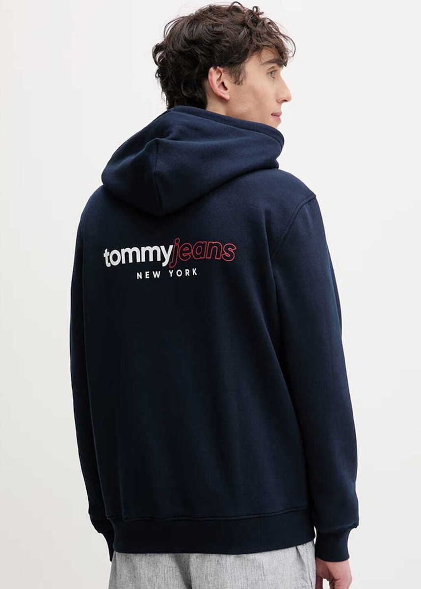 Men's Navy Blue Tjm Reg DNA Backprint Fz Hd Tommy Jeans DM0DM23404-C1G
