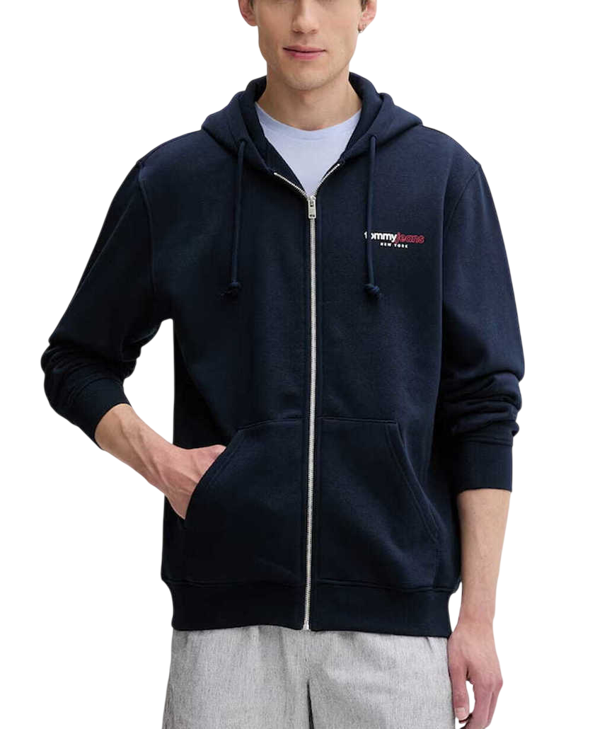 Men's Navy Blue Tjm Reg DNA Backprint Fz Hd Tommy Jeans DM0DM23404-C1G
