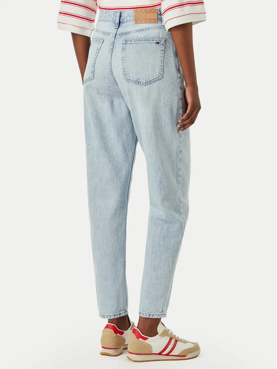 Women's Light Blue MOM Jean UH TPR RWB CBF CJ6013 Tommy Jeans DW0DW23467-1AB