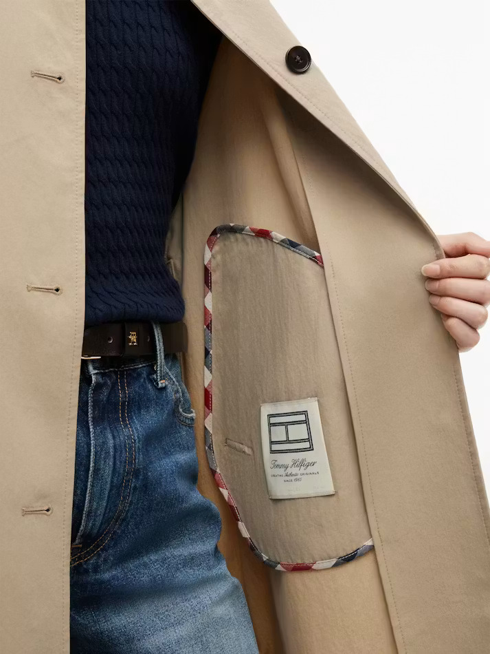 Γυναικεία Καπαρντίνα Μπεζ Tommy Hilfiger WW0WW49842-AEH