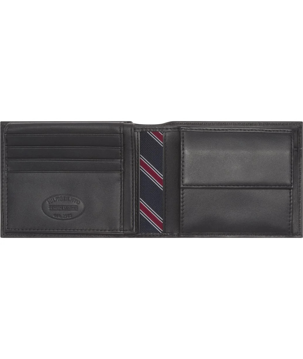 Men's Black Eton Cc Flap And Coin Pocket Wallet Tommy Hilfiger AM0AM00652-002