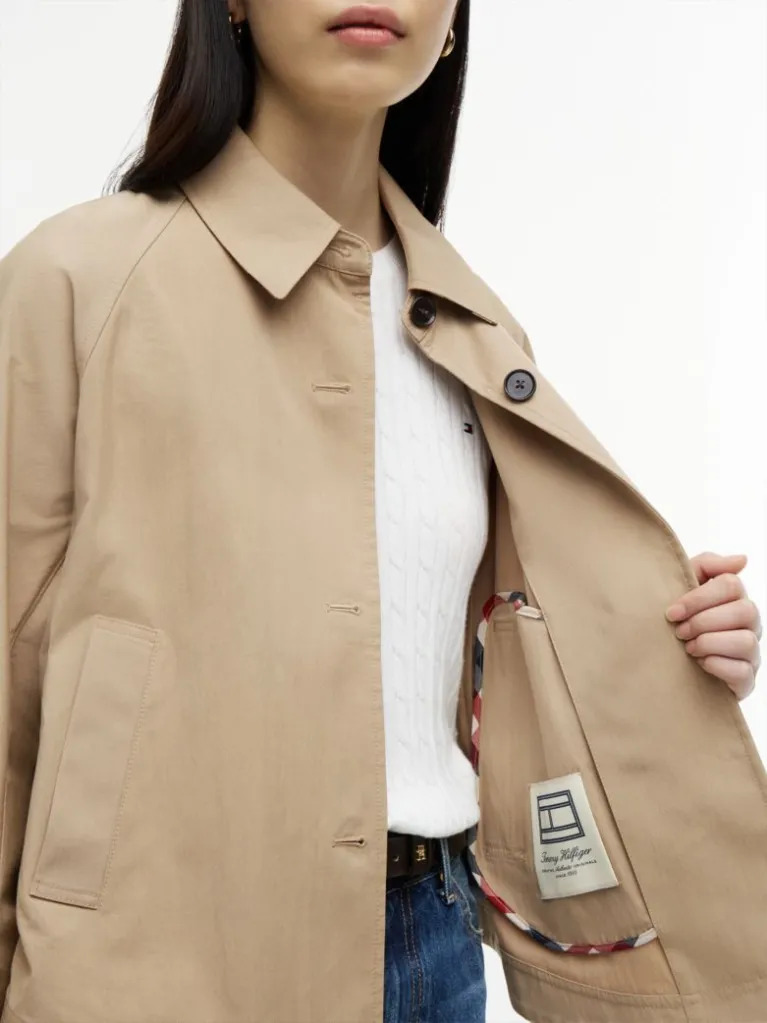 Γυναικείο Παλτό Μπεζ Tommy Hilfiger WW0WW49844-AEH