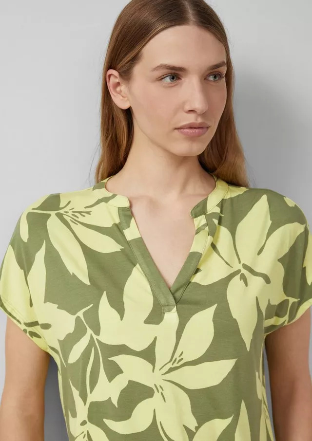 Women's Green T-shirt S.Oliver 2176251-79A2