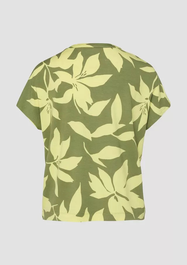 Women's Green T-shirt S.Oliver 2176251-79A2