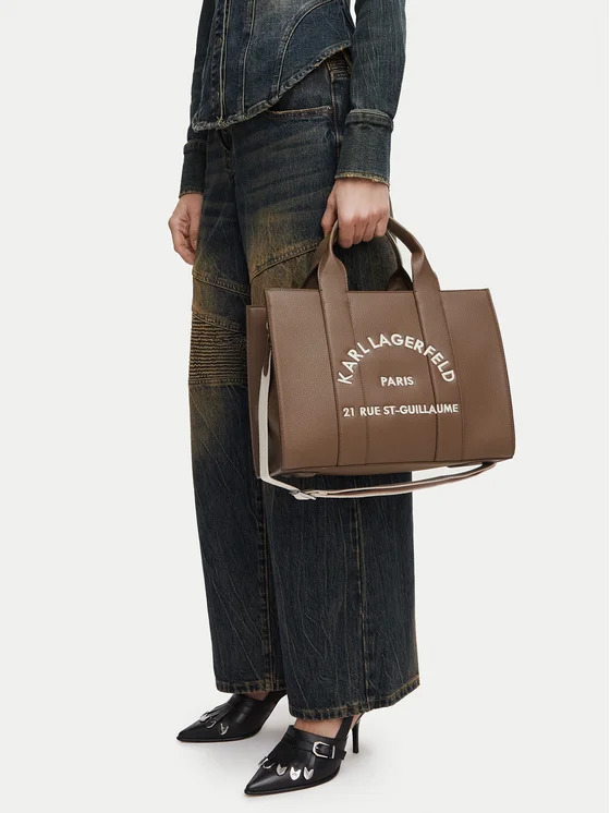 Γυναικεία K/Rsg Tote Τσάντα Καφέ Karl Lagerfeld B1W30041-2PR Taupe