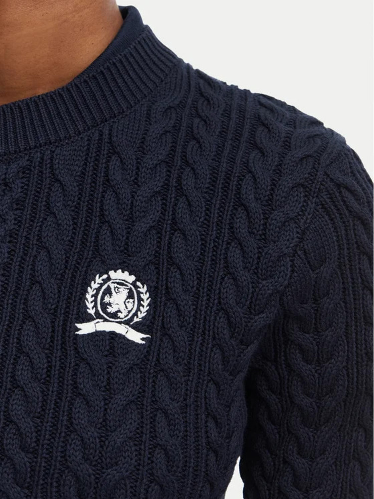 Women's Navy Blue TJW RWB Tipping Sweater Tommy Jeans DW0DW22933-C1G