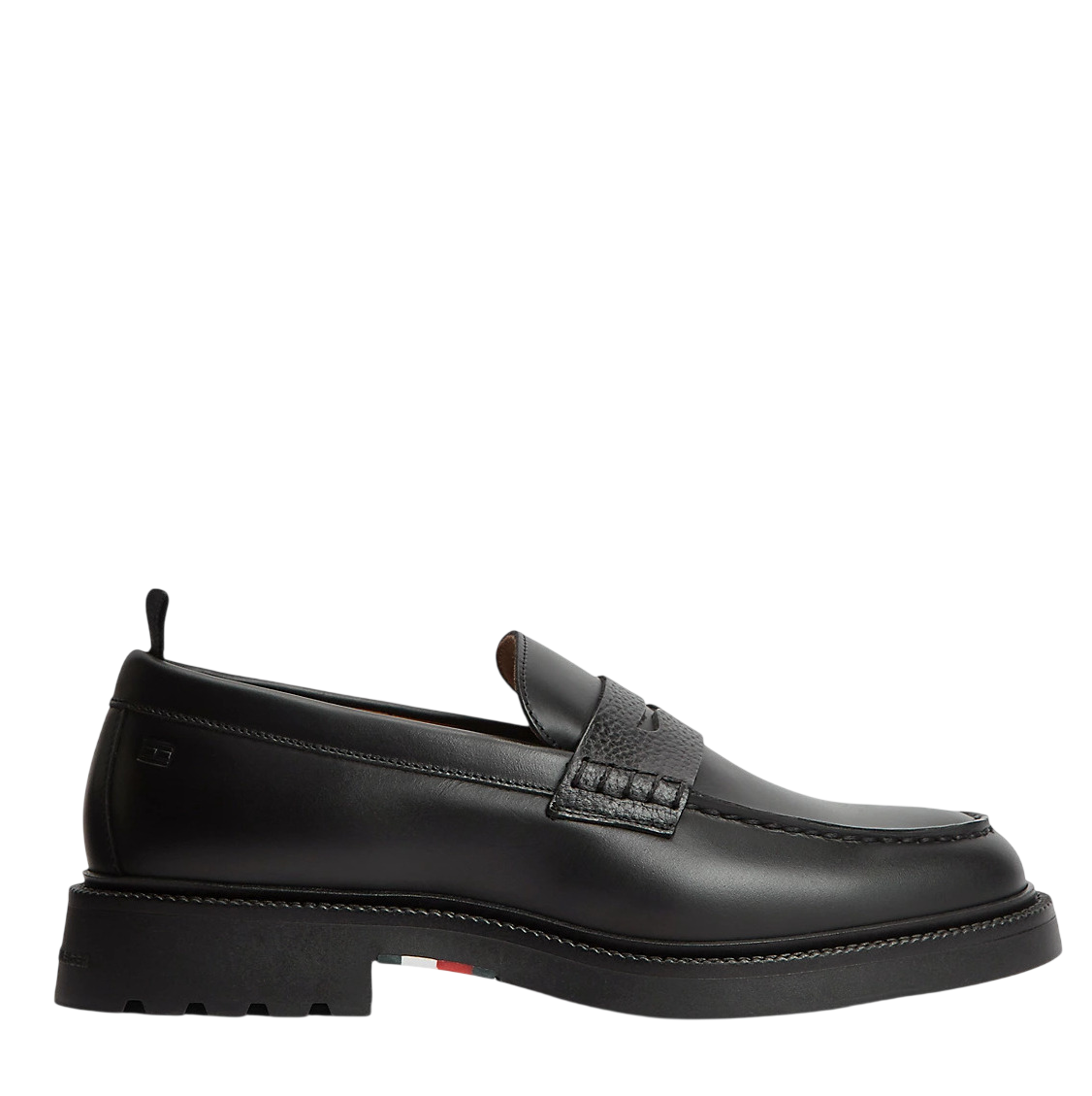 Ανδρικά Δερμάτινα Loafers Μαύρα Tommy Hilfiger FM0FM05968-BDS