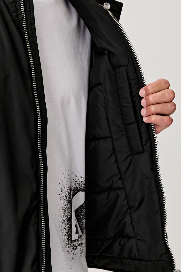 Men's Black KLJ BIKER JACKET Karl Lagerfeld Jeans B3M15045-999 Black