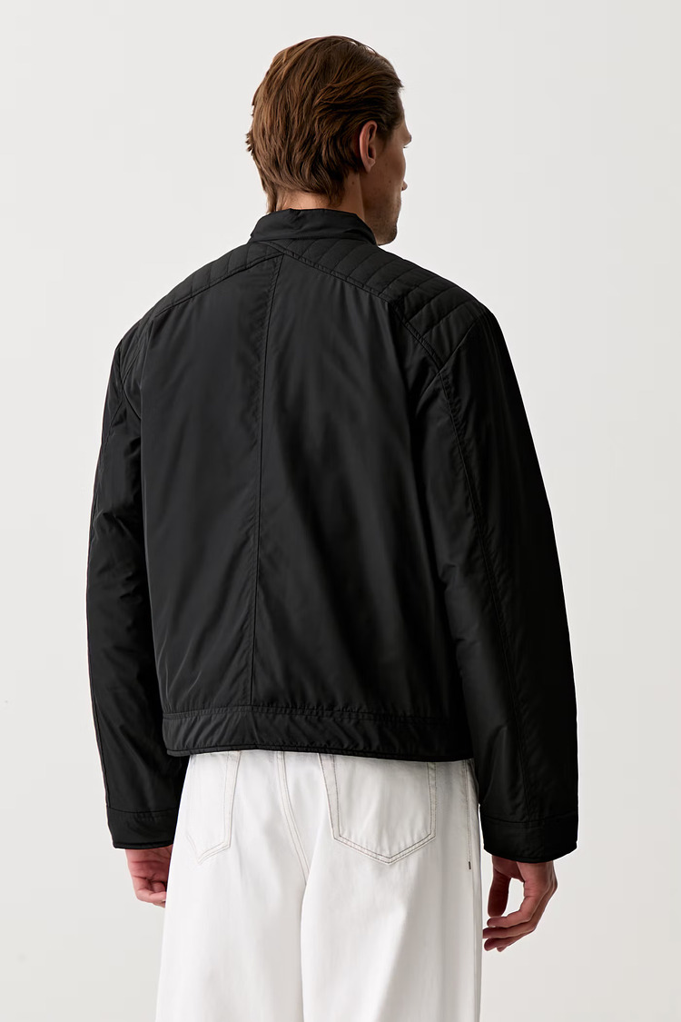 Men's Black KLJ BIKER JACKET Karl Lagerfeld Jeans B3M15045-999 Black
