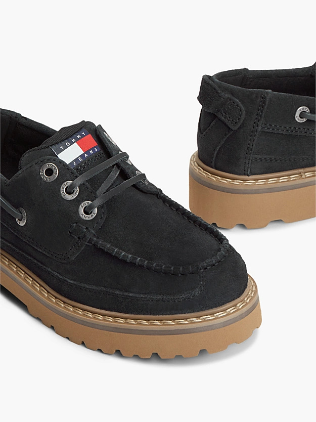 Women's Navy Blue Low Boat Shoe Tommy Jeans EN0EN03157-C1G