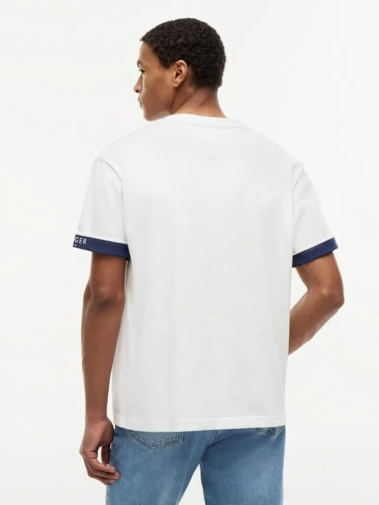 Ανδρικό T-shirt Λευκό Tommy Hilfiger MW0MW43203-YBR
