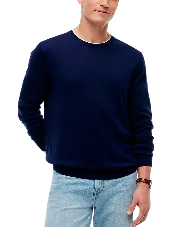 Men's Blue DC Mercd Cotton Cneck Sweater Tommy Hilfiger MW0MW43506-DCC