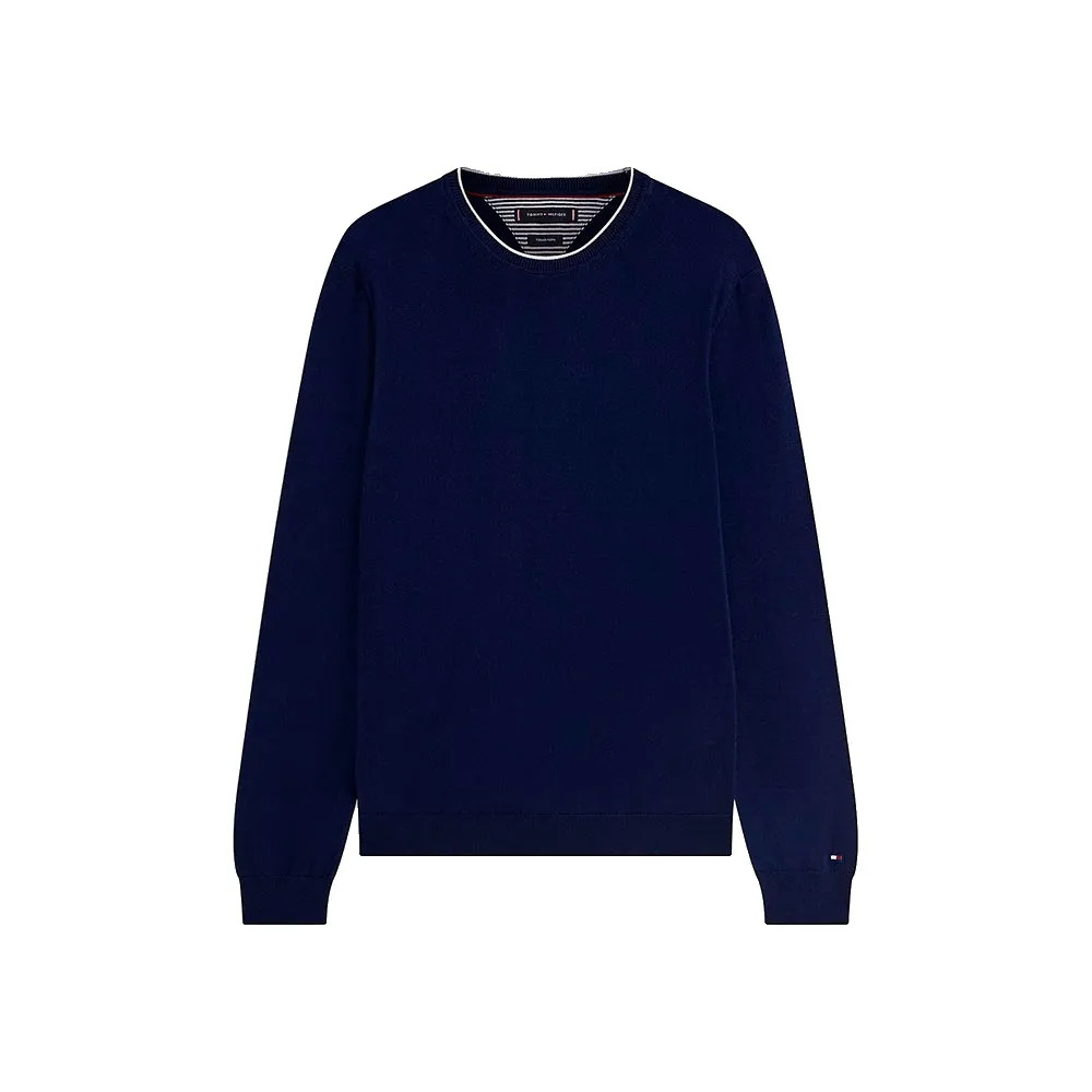 Men's Blue DC Mercd Cotton Cneck Sweater Tommy Hilfiger MW0MW43506-DCC