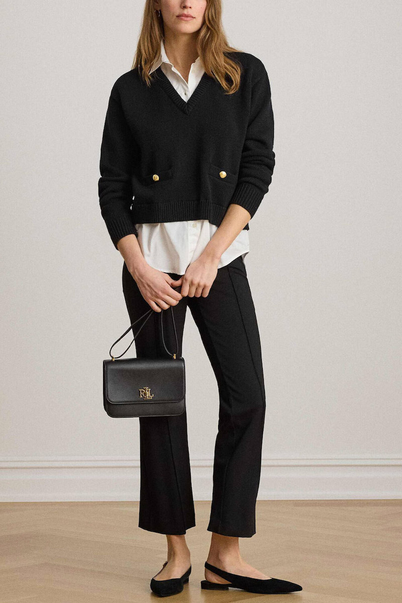 Women's Black Pullover Ralph Lauren 200B24254001-Black White
