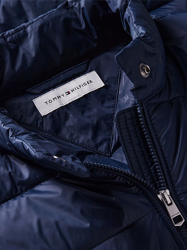 Women's Navy Blue LW Down Knit Mix Jacket Tommy Hilfiger WW0WW51095-C1G