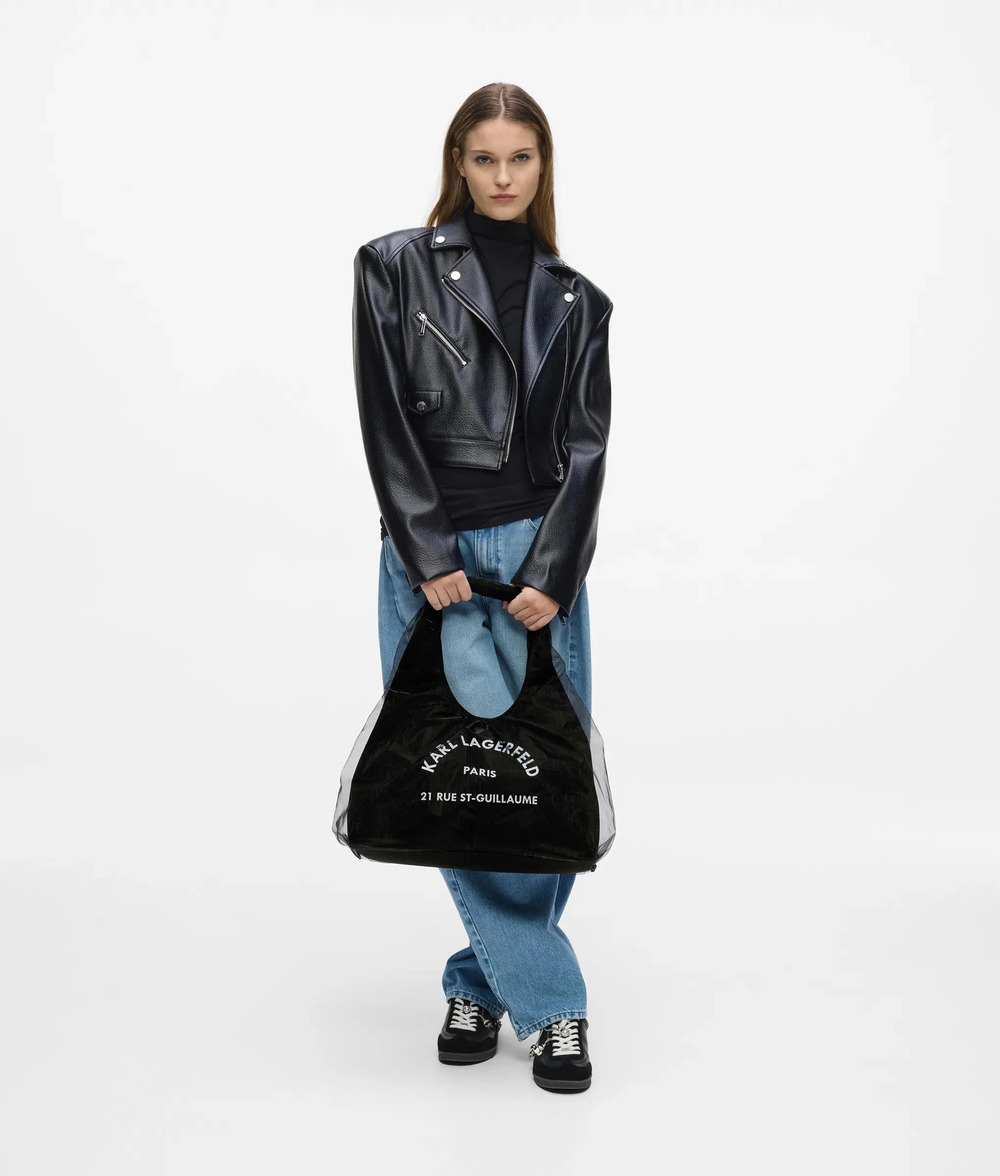Women's Black K/RSG SLING MESH HOBO BAG Karl Lagerfeld B3W50032-999 Black